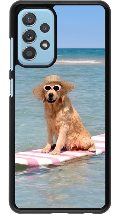 Samsung Galaxy A52 Case Hülle - Summer Dog on Paddle