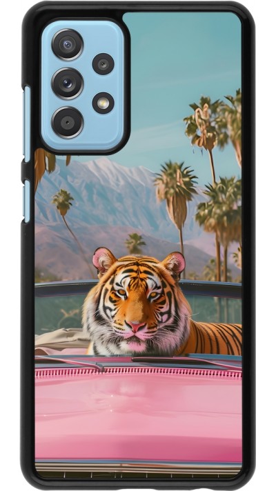 Coque Samsung Galaxy A52 - Tigre voiture rose