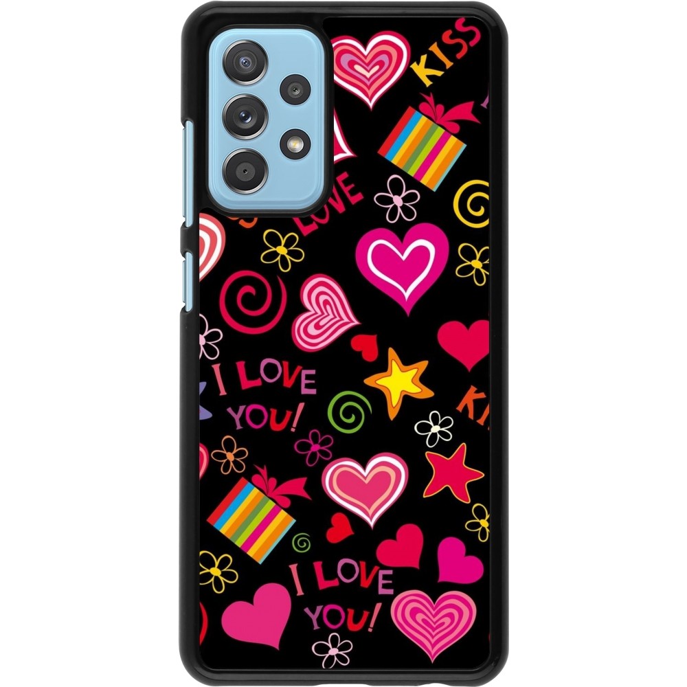 Samsung Galaxy A52 Case Hülle - Valentine 2023 love symbols