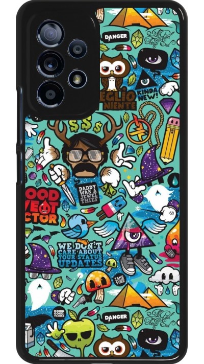 Coque Samsung Galaxy A53 5G - Mixed Cartoons Turquoise