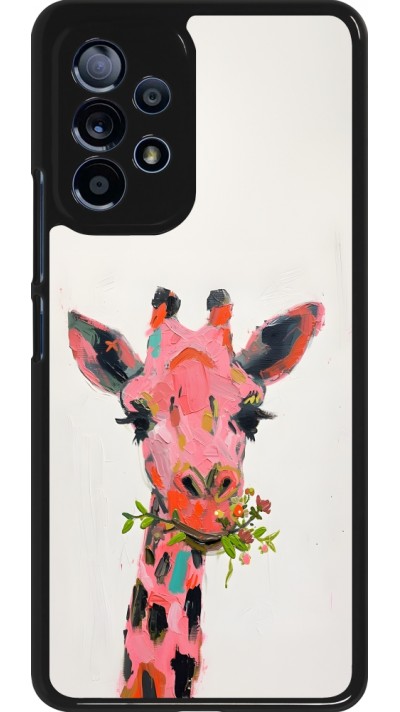 Samsung Galaxy A53 5G Case Hülle - Pink Girafe Paint