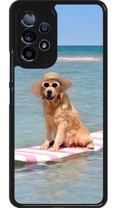 Samsung Galaxy A53 5G Case Hülle - Summer Dog on Paddle