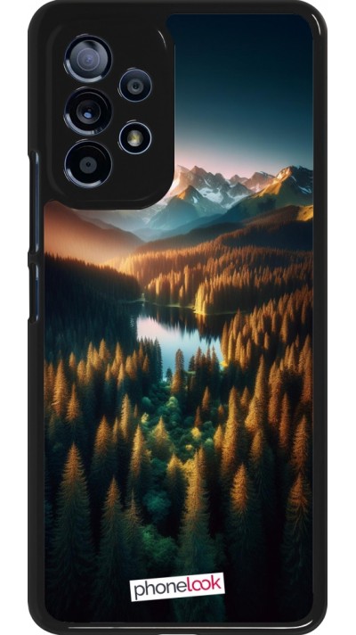 Samsung Galaxy A53 5G Case Hülle - Sonnenuntergang Waldsee