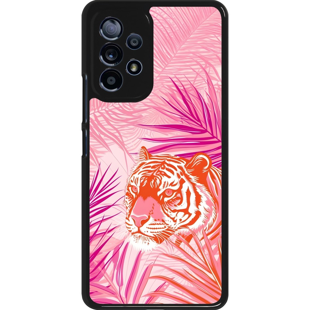 Samsung Galaxy A53 5G Case Hülle - Tiger Palmen rosa