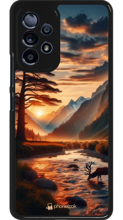 Samsung Galaxy A53 5G Case Hülle - Tal Sonnenuntergang Hirsch Baum