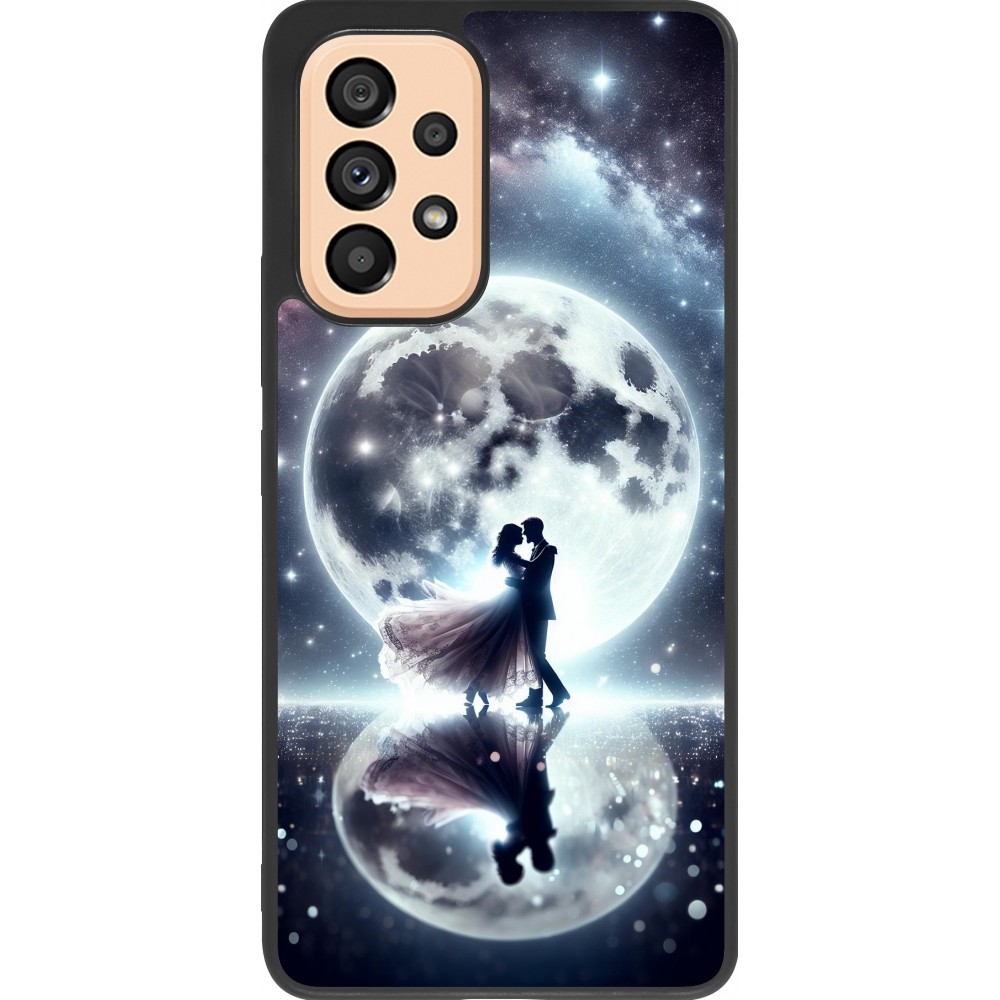 Samsung Galaxy A53 5G Case Hülle - Silikon schwarz Valentin 2024 Liebe unter dem Mond