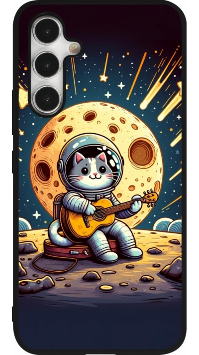 Samsung Galaxy A54 Case Hülle - Silikon schwarz AstroKatze RockMond