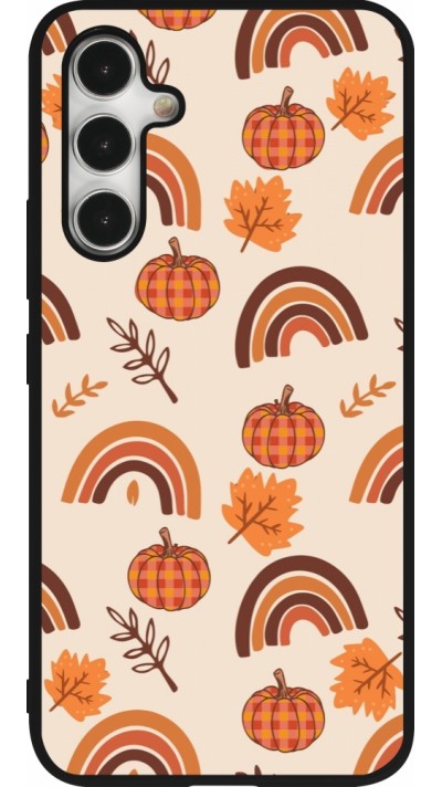 Samsung Galaxy A54 Case Hülle - Silikon schwarz Autumn 2024 rainbow