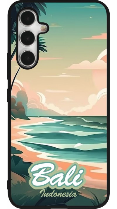 Samsung Galaxy A54 Case Hülle - Silikon schwarz Bali Landscape