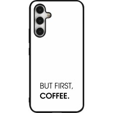 Samsung Galaxy A54 Case Hülle - Silikon schwarz But first Coffee