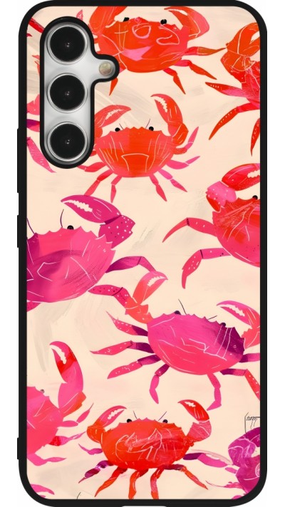 Coque Samsung Galaxy A54 5G - Silicone rigide noir Crabs Paint