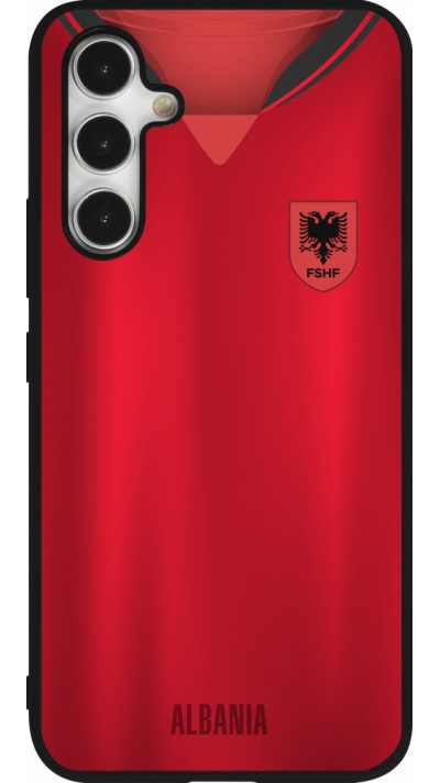Coque Samsung Galaxy A54 5G - Silicone rigide noir Maillot de football Albanie personnalisable