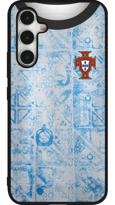 Coque Samsung Galaxy A54 5G - Silicone rigide noir Maillot de football Portugal Extérieur personnalisable