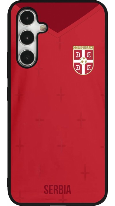 Samsung Galaxy A54 Case Hülle - Silikon schwarz Serbien 2022 personalisierbares Fussballtrikot