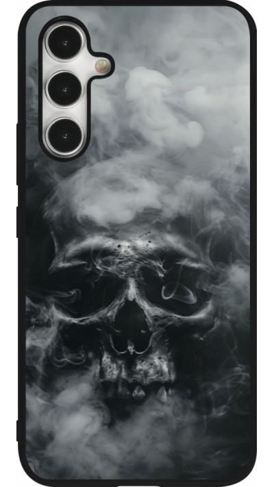 Samsung Galaxy A54 Case Hülle - Silikon schwarz Halloween 2024 smoky skull