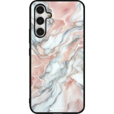 Samsung Galaxy A54 Case Hülle - Silikon schwarz Rosa Leuchtender Marmor