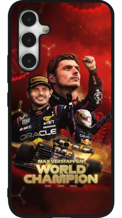 Samsung Galaxy A54 Case Hülle - Silikon schwarz Max Verstappen Champion 2023