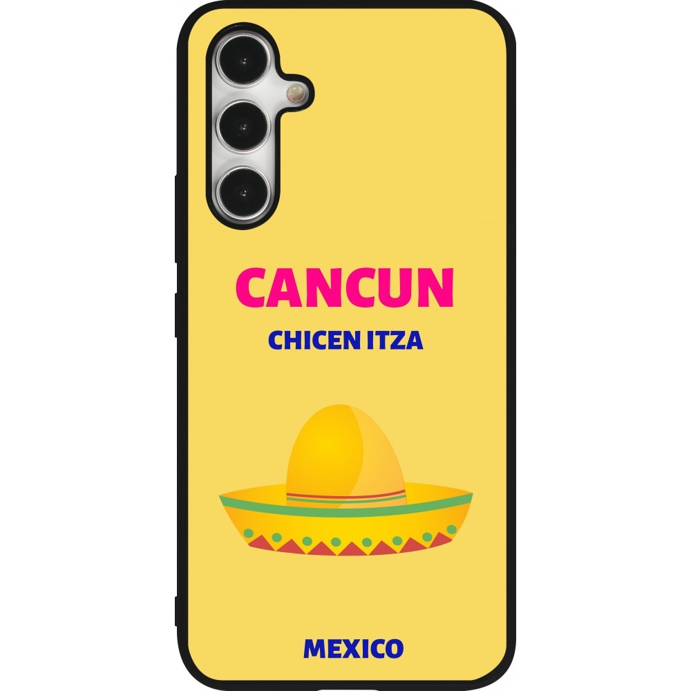 Samsung Galaxy A54 Case Hülle - Silikon schwarz Pop Summer Destination Cancun