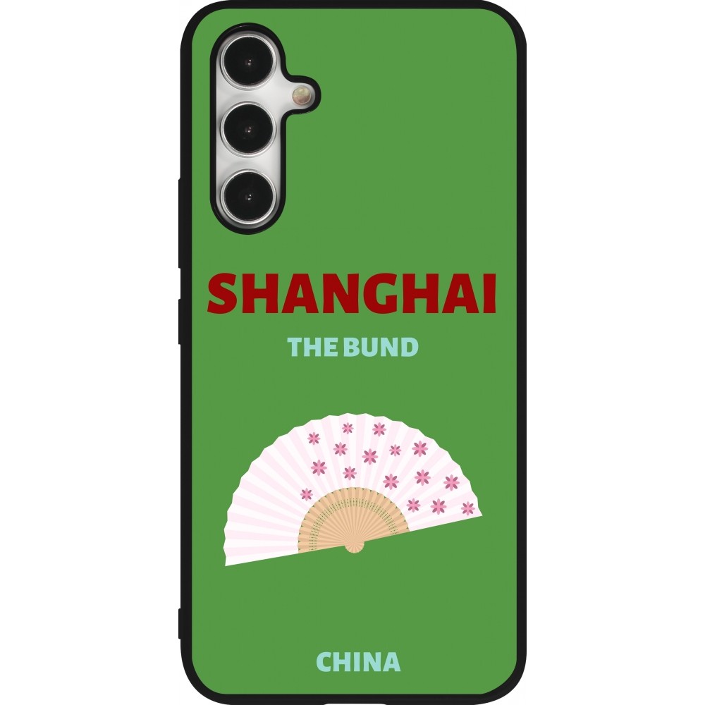 Samsung Galaxy A54 Case Hülle - Silikon schwarz Pop Summer Destination Shanghai