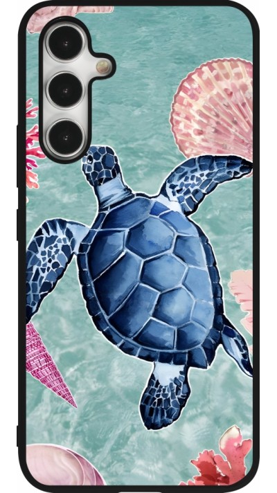 Coque Samsung Galaxy A54 5G - Silicone rigide noir Preppy Turtle