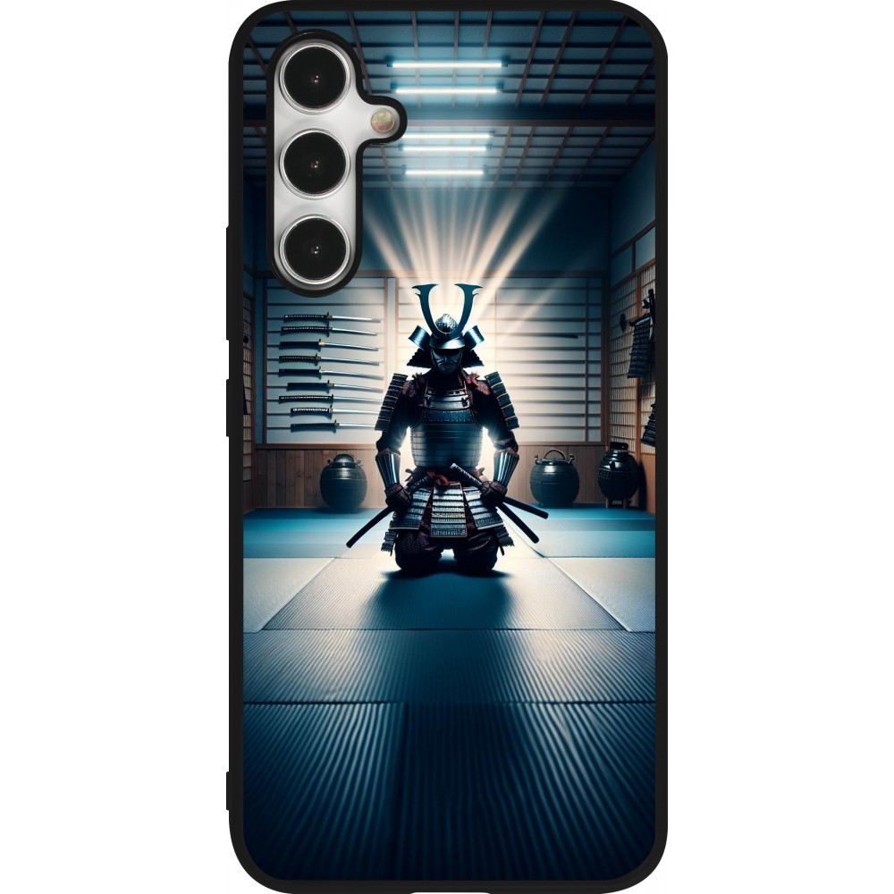 Samsung Galaxy A54 Case Hülle - Silikon schwarz Samurai im Gebet