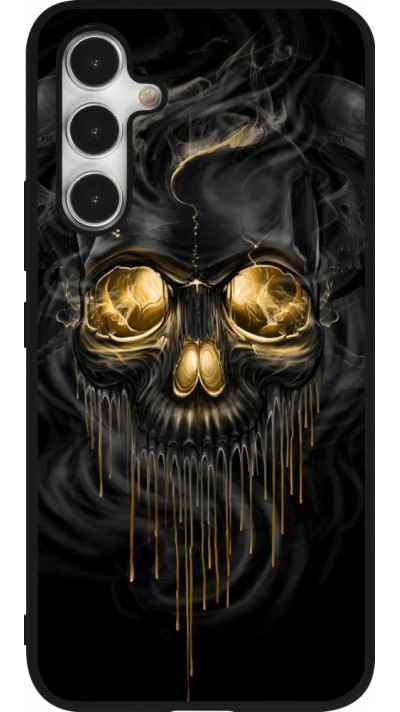 Coque Samsung Galaxy A54 5G - Silicone rigide noir Skull 02