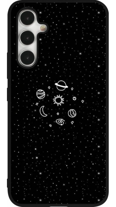 Coque Samsung Galaxy A54 5G - Silicone rigide noir Space Doodle