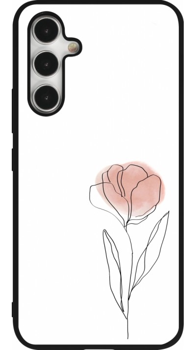 Coque Samsung Galaxy A54 5G - Silicone rigide noir Spring 23 minimalist flower