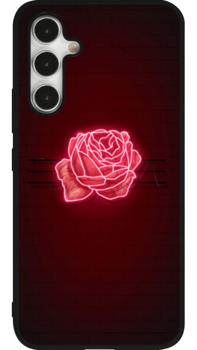 Coque Samsung Galaxy A54 5G - Silicone rigide noir Spring 23 neon rose