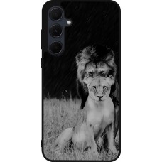 Samsung Galaxy A55 5G Case Hülle - Silikon schwarz Angry lions