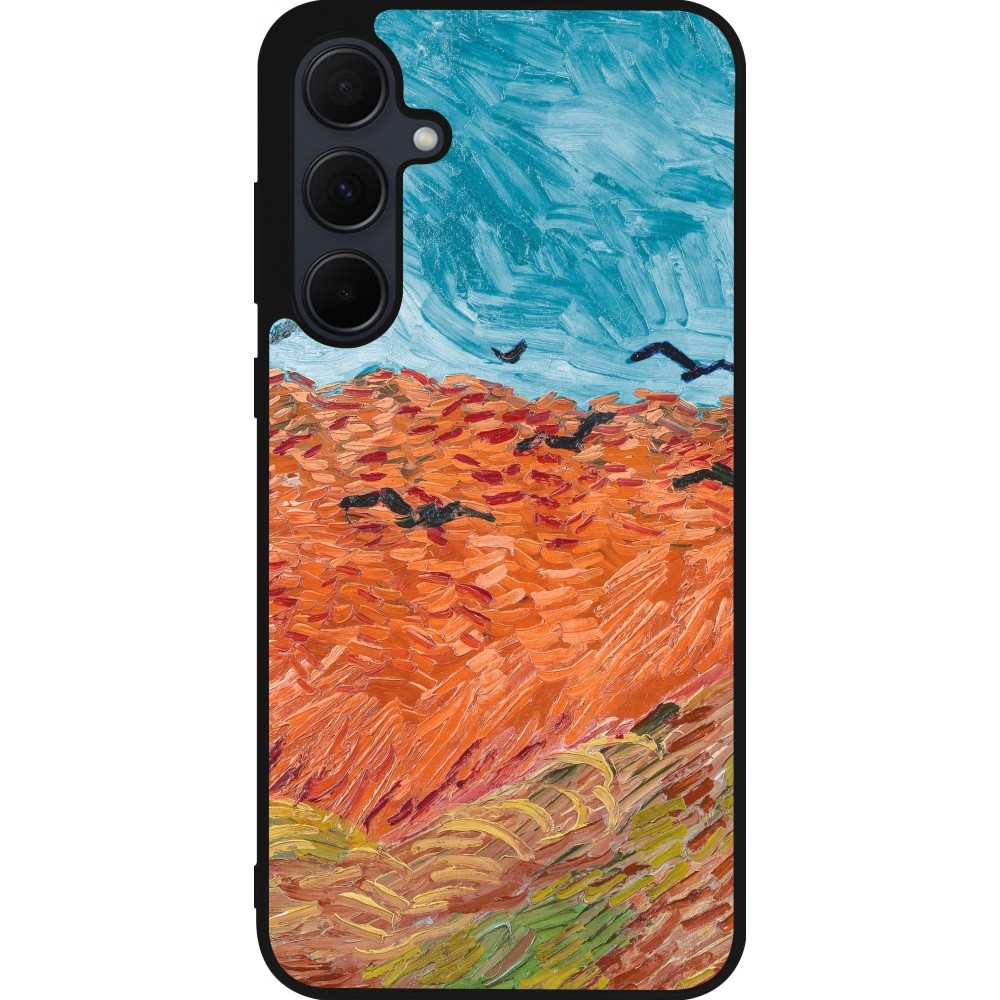 Samsung Galaxy A55 5G Case Hülle - Silikon schwarz Autumn 22 Van Gogh style