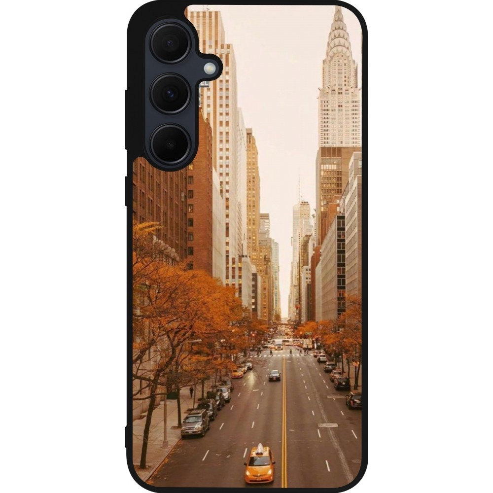 Samsung Galaxy A55 5G Case Hülle - Silikon schwarz Autumn 2024 New York city