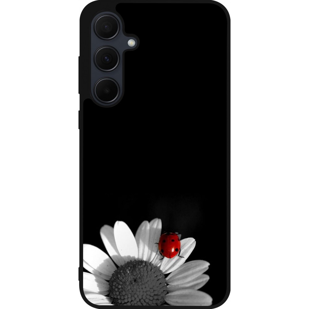 Samsung Galaxy A55 5G Case Hülle - Silikon schwarz Black and white Cox