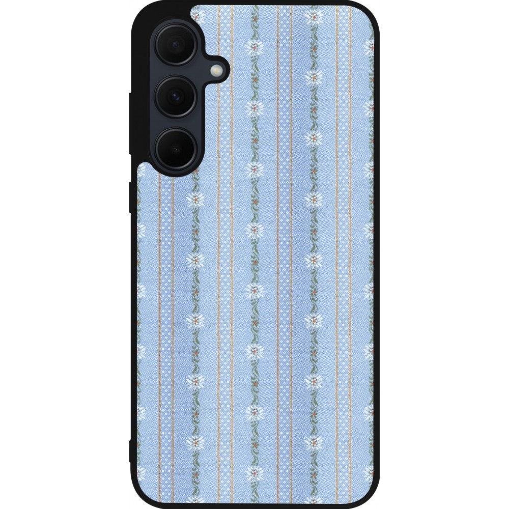 Samsung Galaxy A55 5G Case Hülle - Silikon schwarz Edelweiss