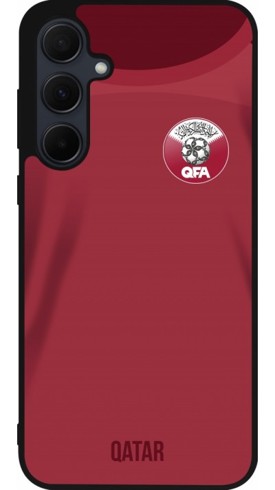 Samsung Galaxy A55 5G Case Hülle - Silikon schwarz Katar 2022 personalisierbares Fussballtrikot