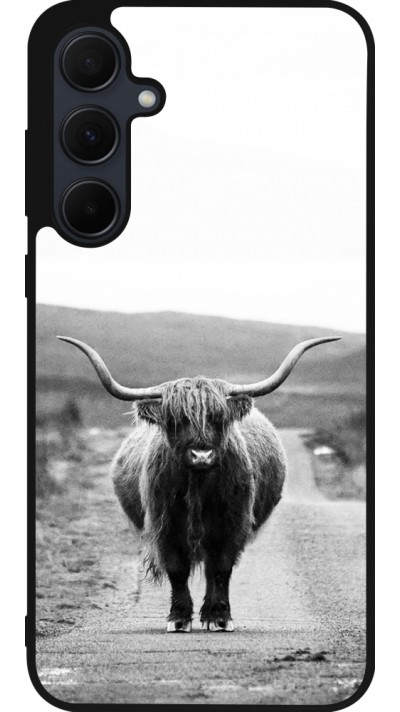 Samsung Galaxy A55 5G Case Hülle - Silikon schwarz Highland cattle