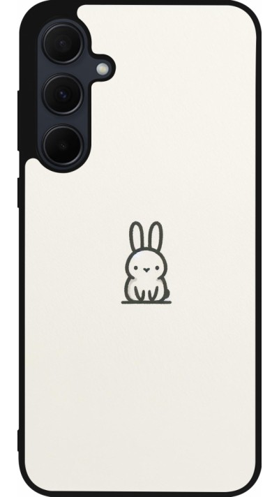 Samsung Galaxy A55 5G Case Hülle - Silikon schwarz Minimal Häschen Süße