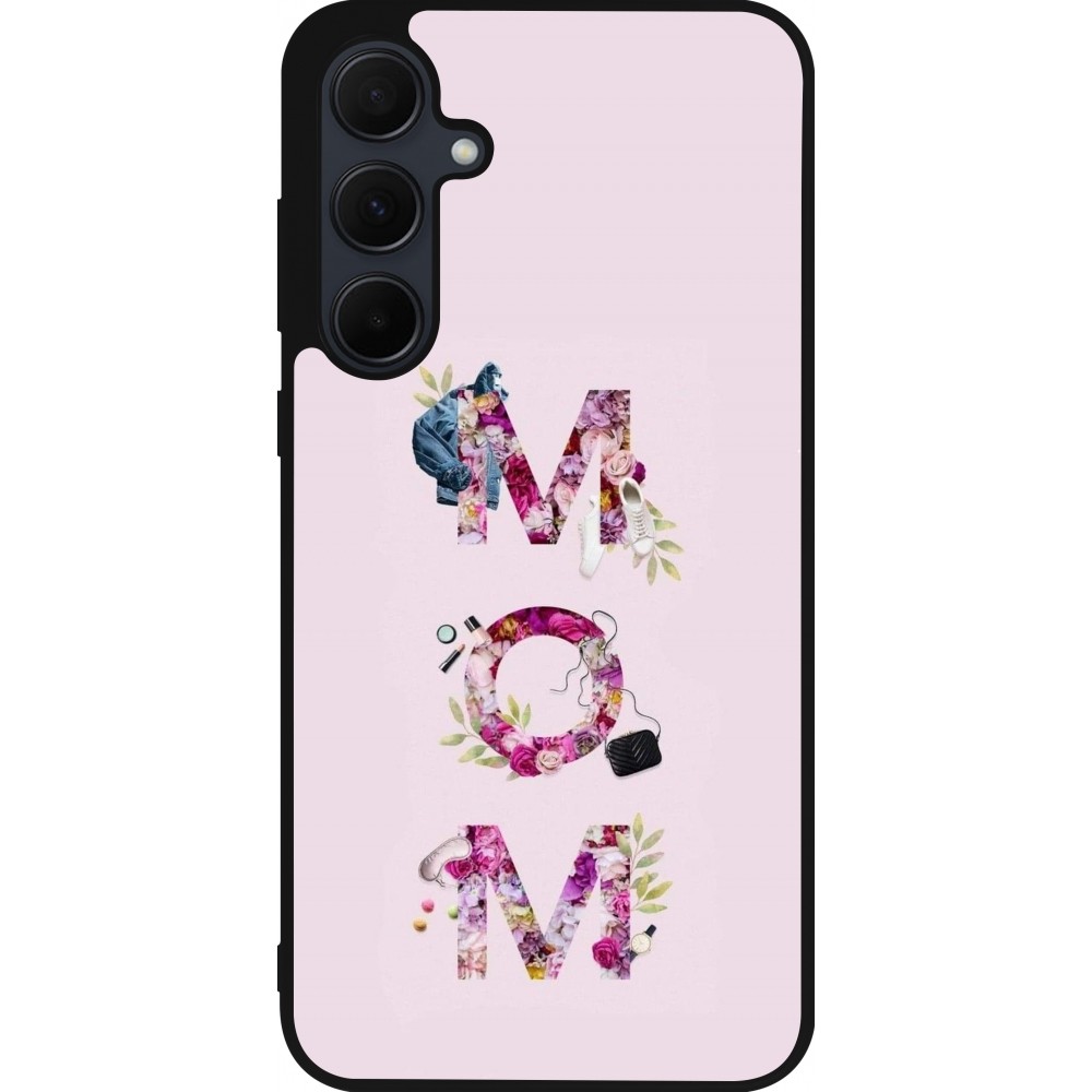 Samsung Galaxy A55 5G Case Hülle - Silikon schwarz Mom 2024 girly mom