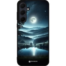 Samsung Galaxy A55 5G Case Hülle - Silikon schwarz Ansicht des Nachthimmels