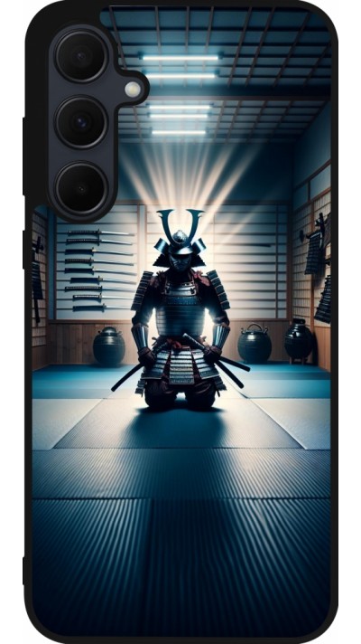 Samsung Galaxy A55 5G Case Hülle - Silikon schwarz Samurai im Gebet