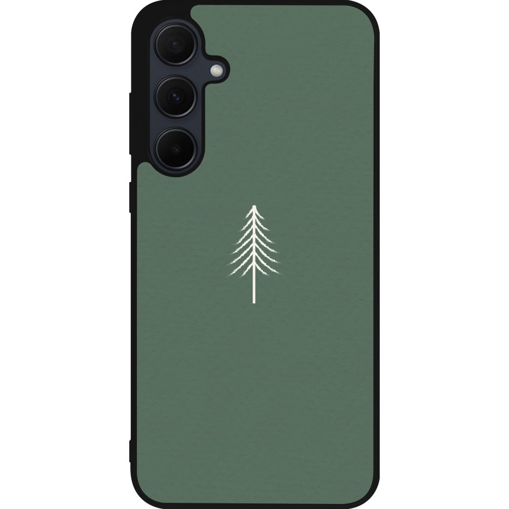 Samsung Galaxy A55 5G Case Hülle - Silikon schwarz Christmas 22 minimalist tree