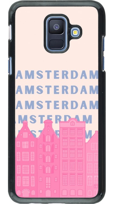 Samsung Galaxy A6 Case Hülle - Amsterdam Pink Print