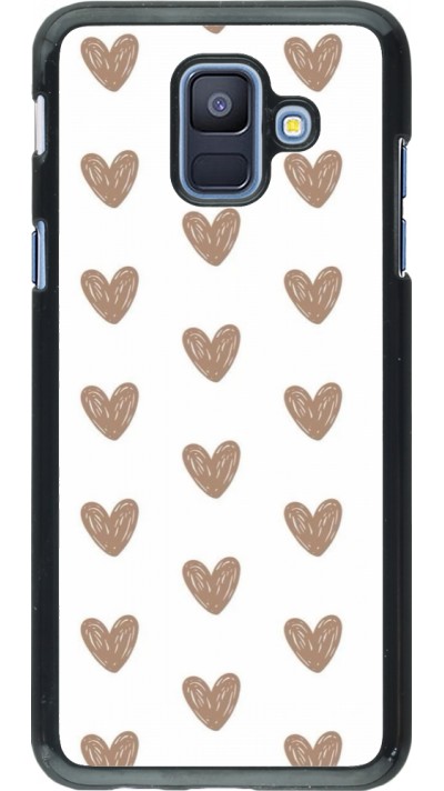 Samsung Galaxy A6 Case Hülle - Autumn 2024 brown hearts