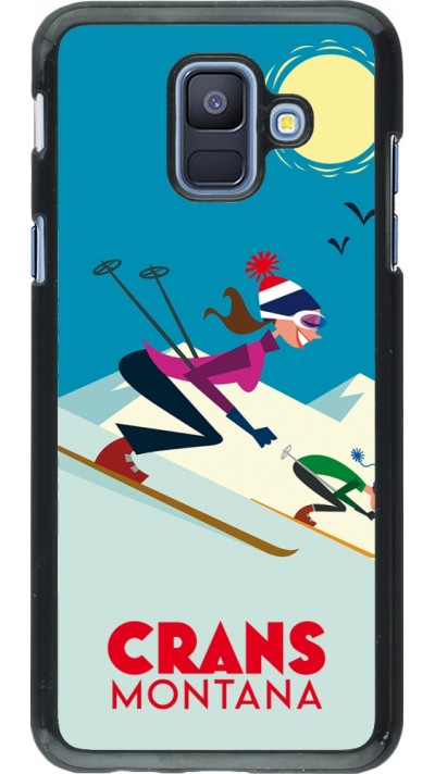 Samsung Galaxy A6 Case Hülle - Crans-Montana Ski Downhill