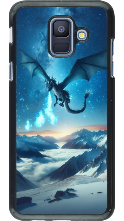 Samsung Galaxy A6 Case Hülle - Drache nächtliche Berg