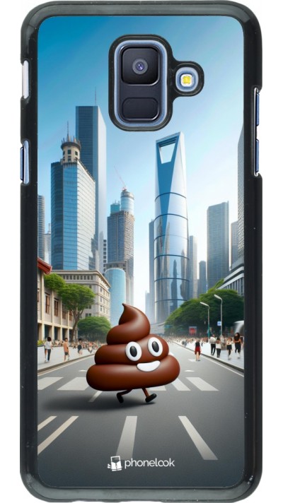 Samsung Galaxy A6 Case Hülle - Kackhaufen Emoji Spaziergang