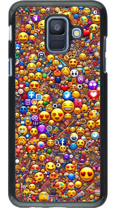 Samsung Galaxy A6 Case Hülle - Emoji gemischt