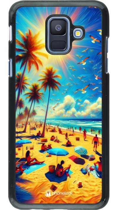 Samsung Galaxy A6 Case Hülle - Sommer Paradies Farbe