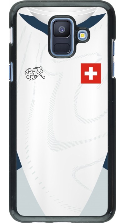 Coque Samsung Galaxy A6 - Maillot de football Suisse Extérieur personnalisable