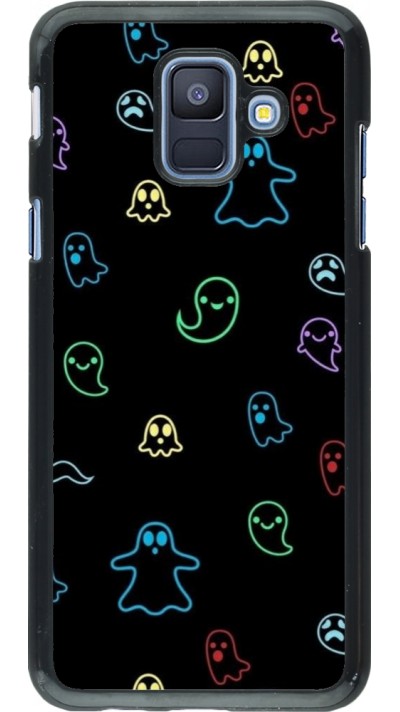 Samsung Galaxy A6 Case Hülle - Halloween 2024 colorful ghosts